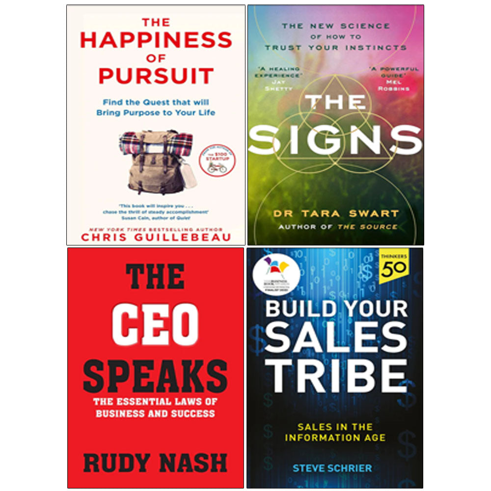 Build Your Sales Tribe, The Signs(HB), The CEO Speaks, The Happiness of Pursuit 4 Books Collection Set