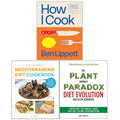 How I Cook (HB), The Ultimate Mediterranean Diet Cookbook, The Plant Anomaly Paradox Diet Evolution Anti-Lectin Cookbook 3 Books Collection Set