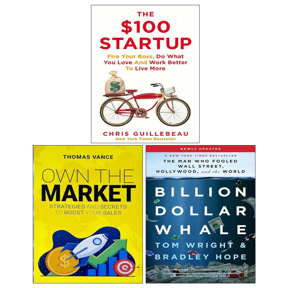 Billion Dollar Whale, OWN THE MARKET, The $100 Startup 3 Books Collection Set