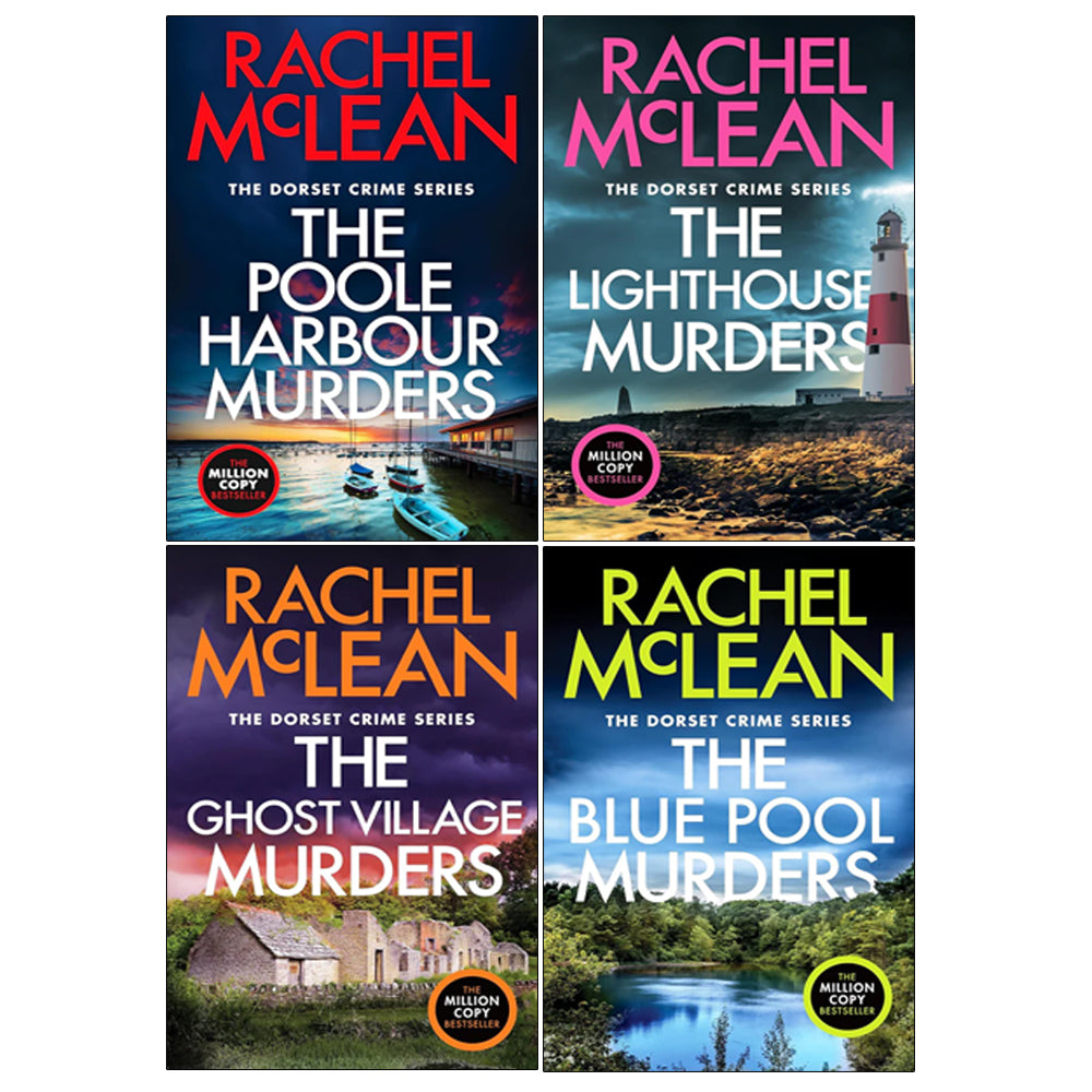 Dorset Crime Series (7-10) Collection 4 Books Set By Rachel McLean (The Blue Pool Murders, The Lighthouse Murders & The Ghost Village Murders)