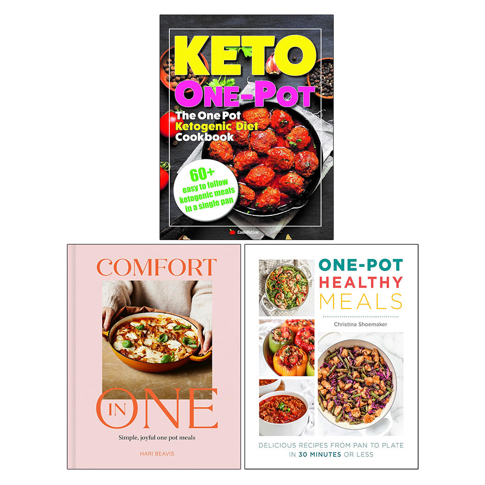 The One Pot Ketogenic Diet Cookbook, Comfort in One(HB), One Pot Healthy Meals 3 Books Collection Set
