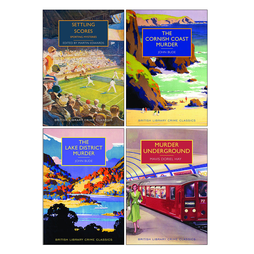 British Library Crime Classics Series Collection 4 Books Set (Murder Underground, The Lake District Murder, The Cornish Coast Murder & Settling Scores)