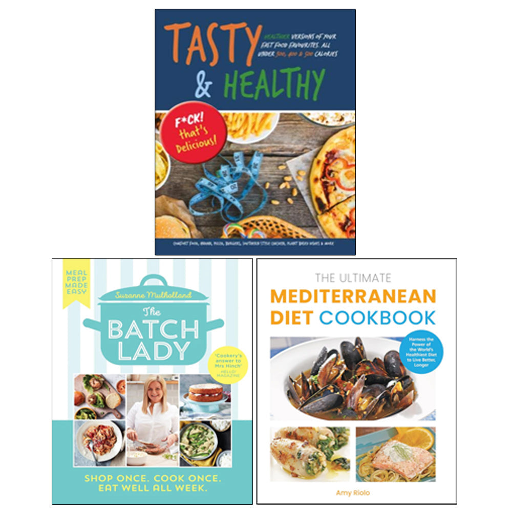 The Batch Lady(HB), The Ultimate Mediterranean Diet Cookbook, Tasty & Healthy 3 Books Collection Set