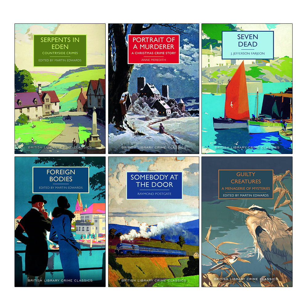 British Library Crime Classics Series Collection 6 Books Set (Guilty Creatures A Menagerie of Mysteries, Seven Dead, Somebody at The Door & More)