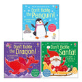 DON'T TICKLE Touchy Feely Sound Books by Sam Taplin 3 Books Collection Set (Penguin!, Dragon & Santa!)