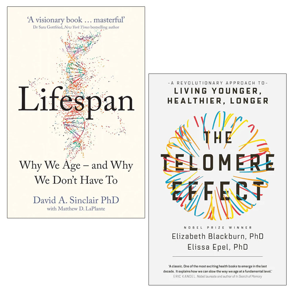 Lifespan Dr David A. Sinclair, The Telomere Effect 2 Books Collection Set
