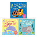 DON'T TICKLE Touchy Feely Sound Books by Sam Taplin 3 Books Collection Set (Tiger!, Dolphin! & Hippo!)