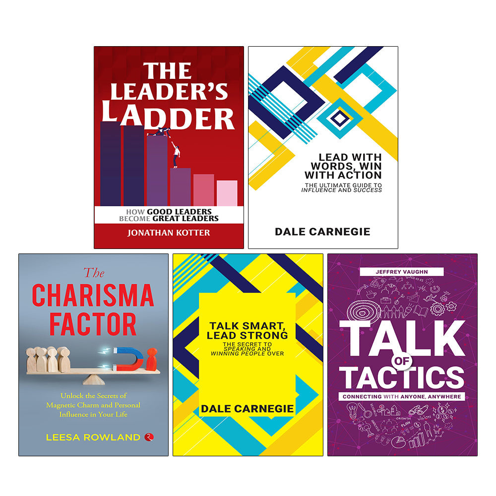 Leader’s Ladder, Lead With Words, Charisma Factor, Talk Smart Lead Strong, Talk of Tactics 5 Books Collection Set