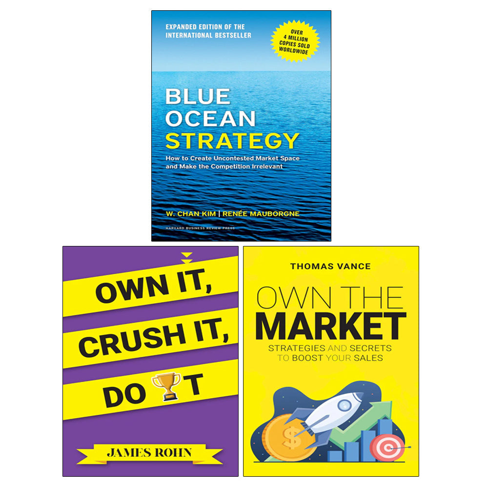 OWN THE MARKET, Blue Ocean Strategy, Expanded Edition(HB), OWN IT, CRUSH IT, DO IT 3 Books Collction Set