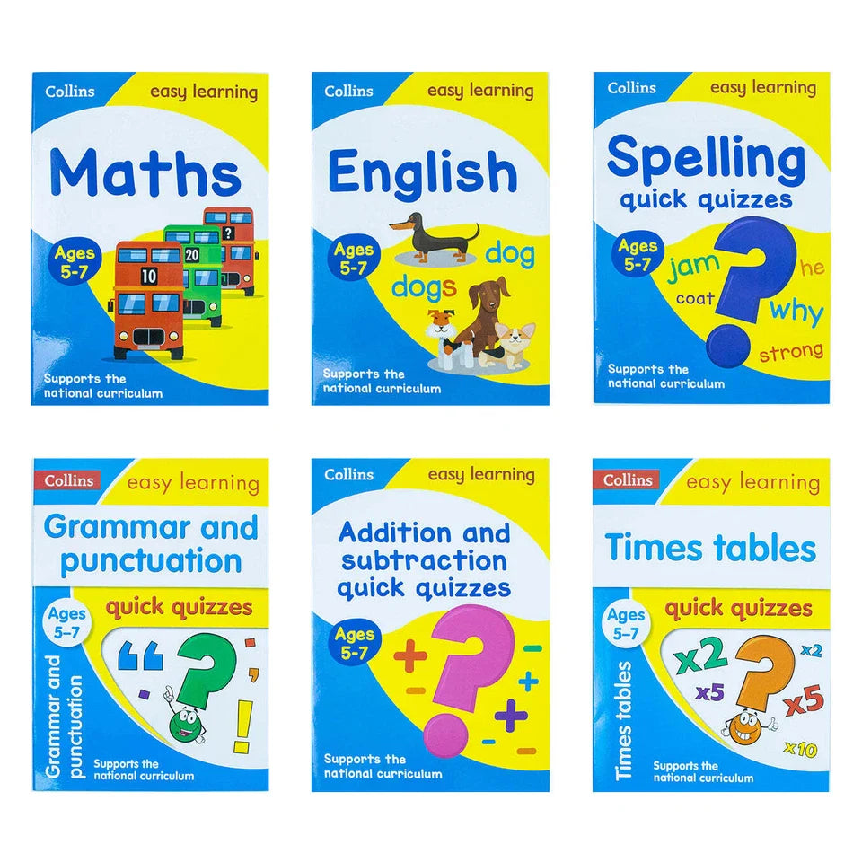 Collins Easy Learning Starter 6 Books Collection Set Ideal for home learning Ages 5-7