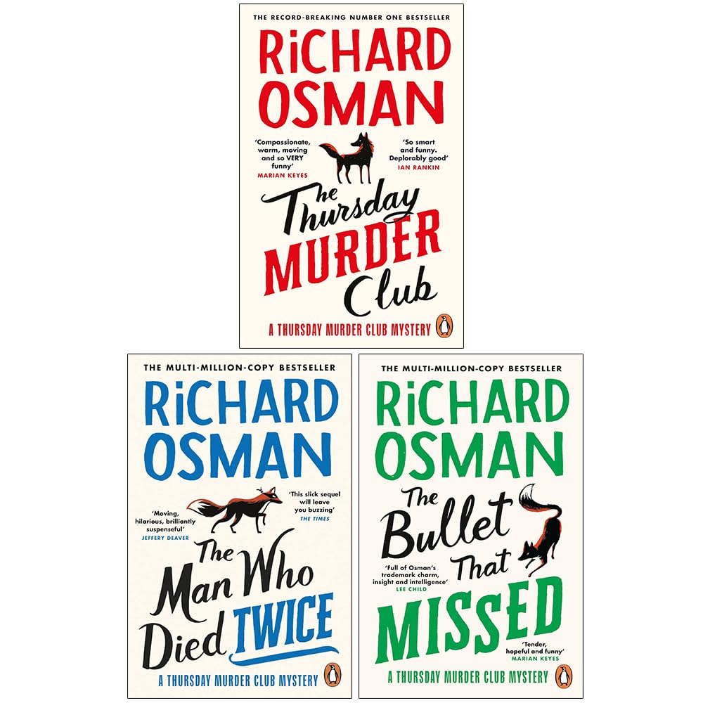 Thursday Murder Club Series 3 Books Collection By Richard Osman (The Thursday Murder Club, The Man Who Died Twice, [] The Bullet That Missed)