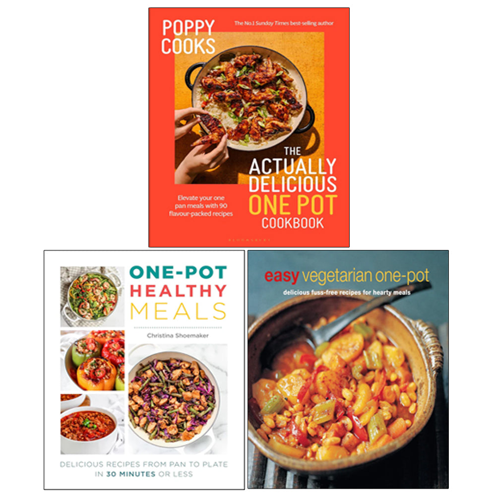 One Pot Healthy Meals, Poppy Cooks(HB), Easy Vegetarian One-pot 3 Books Collection Set