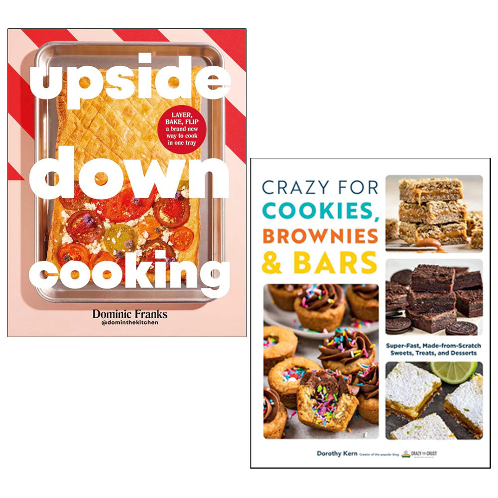 Upside Down Cooking(HB), Crazy For Cookies, Brownies & Bars 2 Books Collection Set