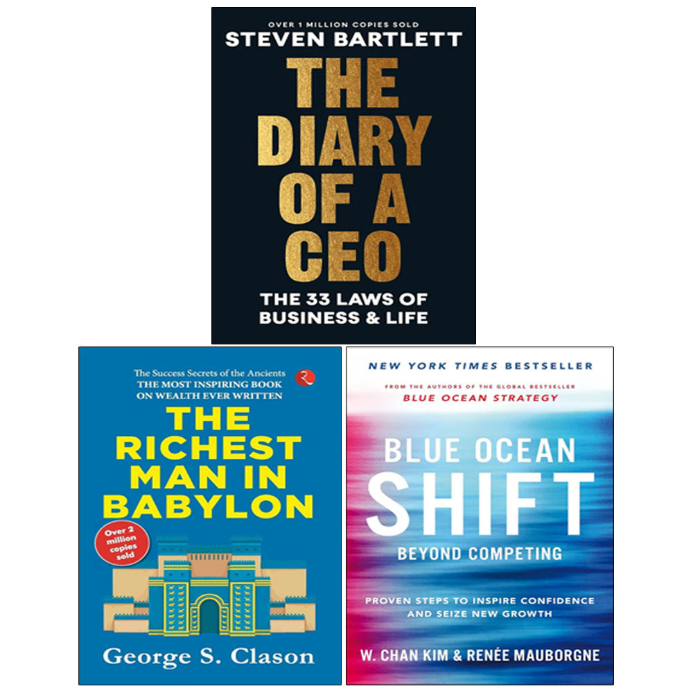 The Diary of a CEO, The Richest Man in Babylon, Blue Ocean Shift 3 Books Collection Set