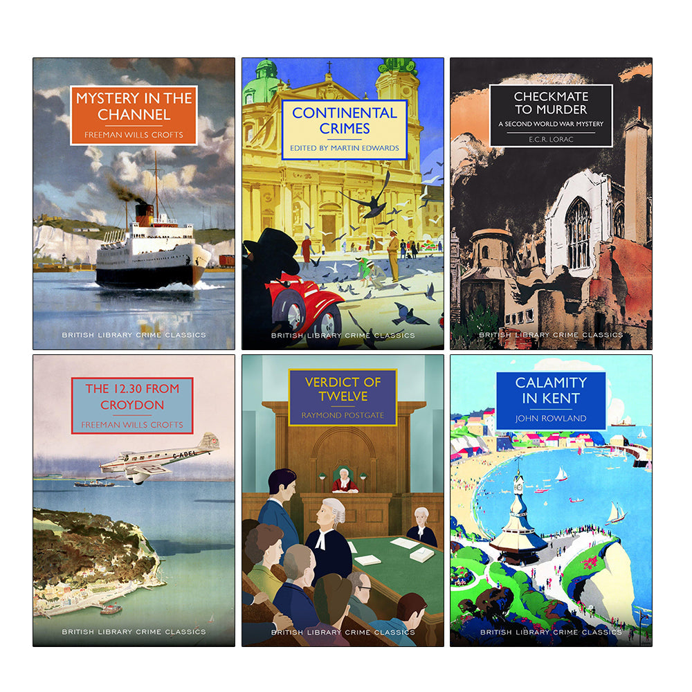 British Library Crime Classics Series 6 : 6 Books Collection Set (Checkmate to Murder, Verdict of Twelve, Continental Crimes & More)