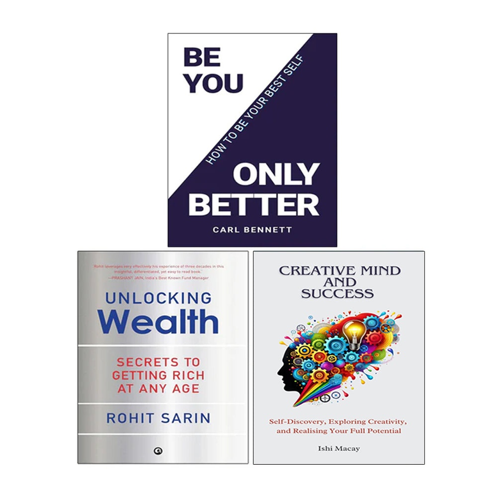 Creative Mind And Success, BE YOU, ONLY BETTER, Unlocking Wealth 3 Books Collection Set