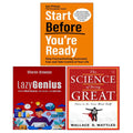 The Science of Being Great, Start Before You’re Ready, Lazy Genius 3 Books Collection Set