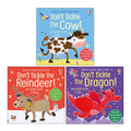 DON'T TICKLE Touchy Feely Sound Books by Sam Taplin 3 Books Collection Set (Cow!, Reindeer! & Dragon)