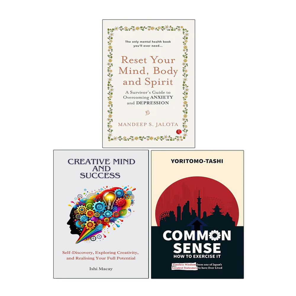 Common Sense How to Exercise It, RESET YOUR MIND, Creative Mind And Success 3 Books Collection Set