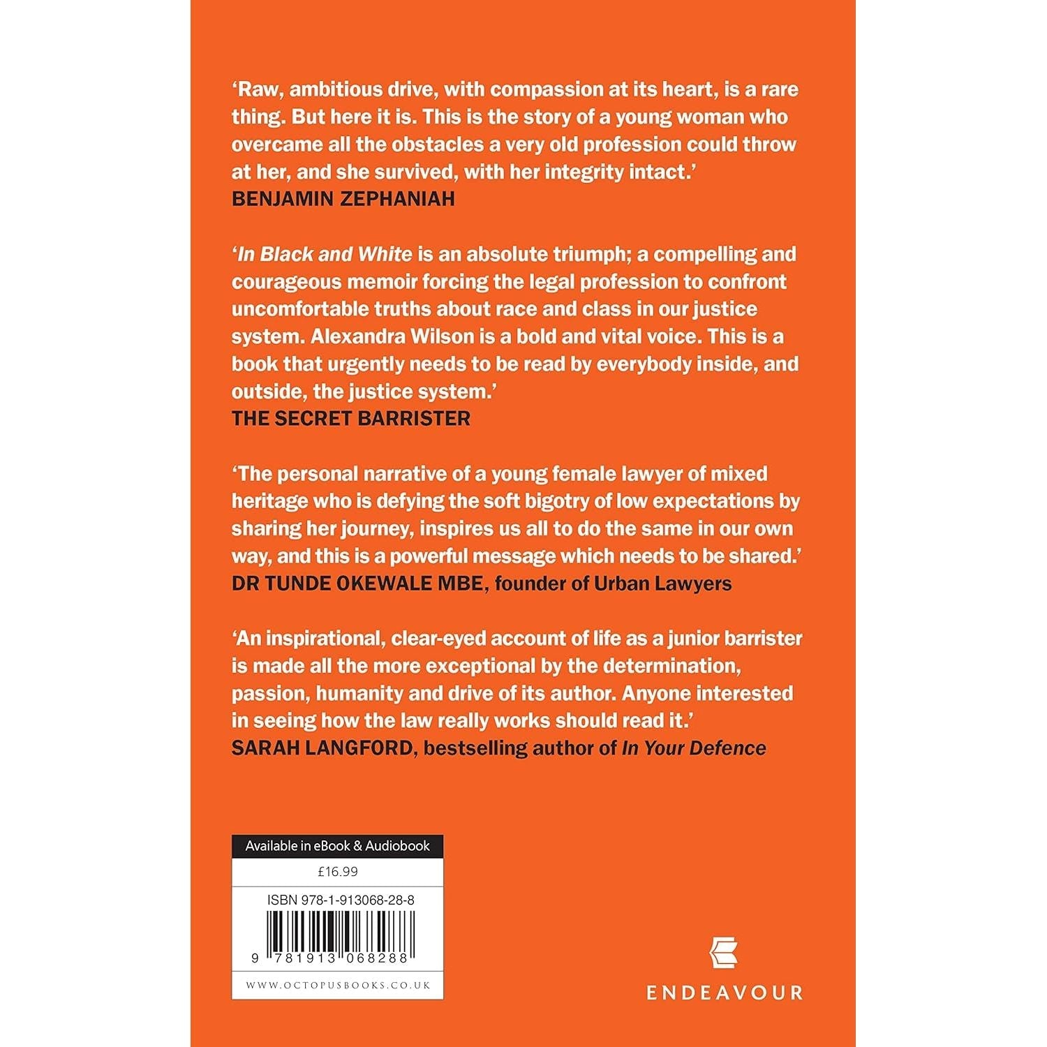 In Black and White: A Young Barrister's Story of Race and Class in a Broken Justice System by Alexandra Wilson