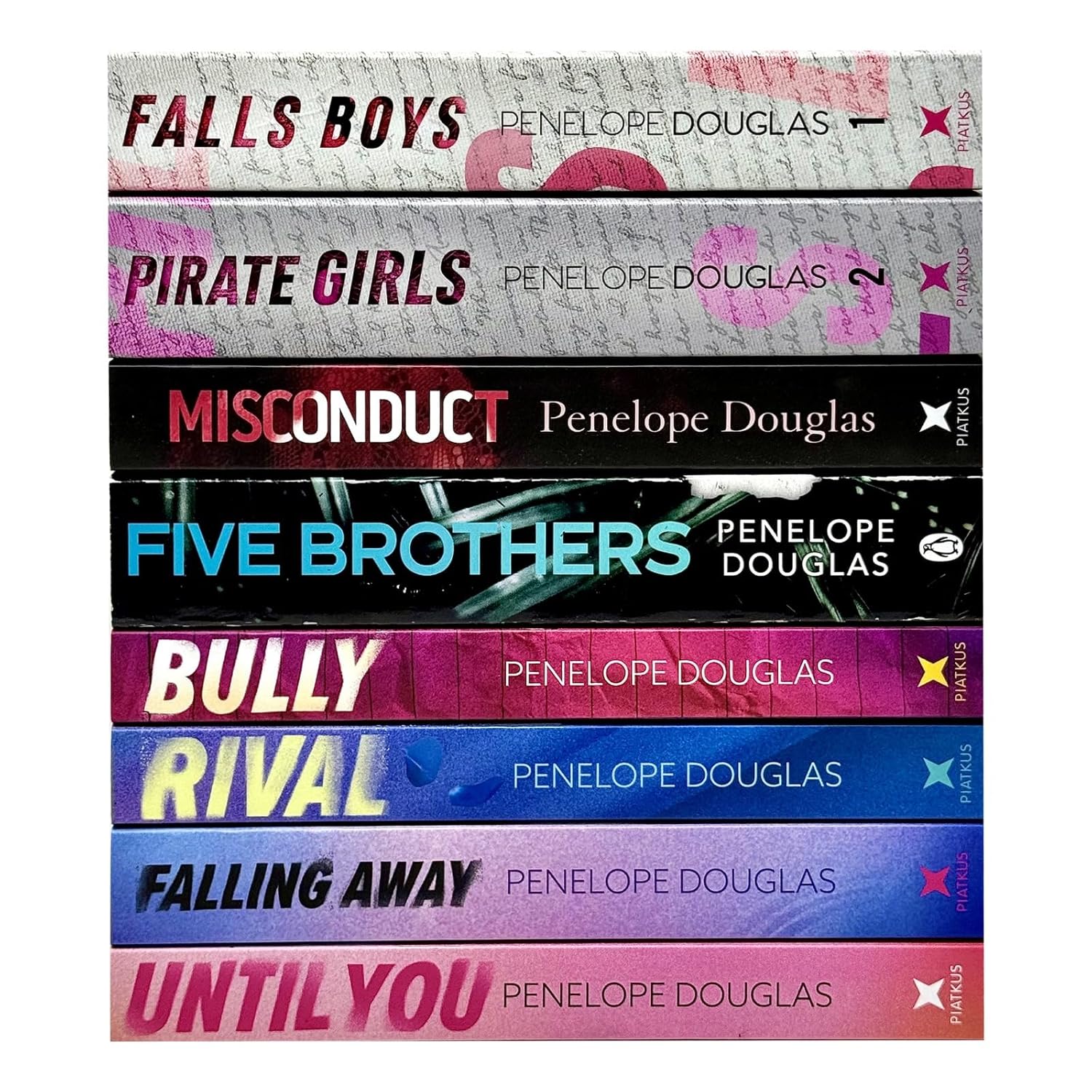 Penelope Douglas Collection 8 Books Set (Until You, Falling Away, Rival, Bully, Five Brothers, Misconduct, Pirate Girls & Falls Boys)