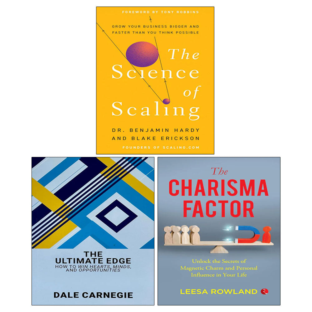 The Charisma Factor, The Science of Scaling(HB), The Ultimate Edge 3 Books Collection Set
