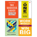 THE ONE GOAL, WORK WISELY WIN BIG, The Worry Cure, THE SUCCESS SAUCE 4 Books Collection Set
