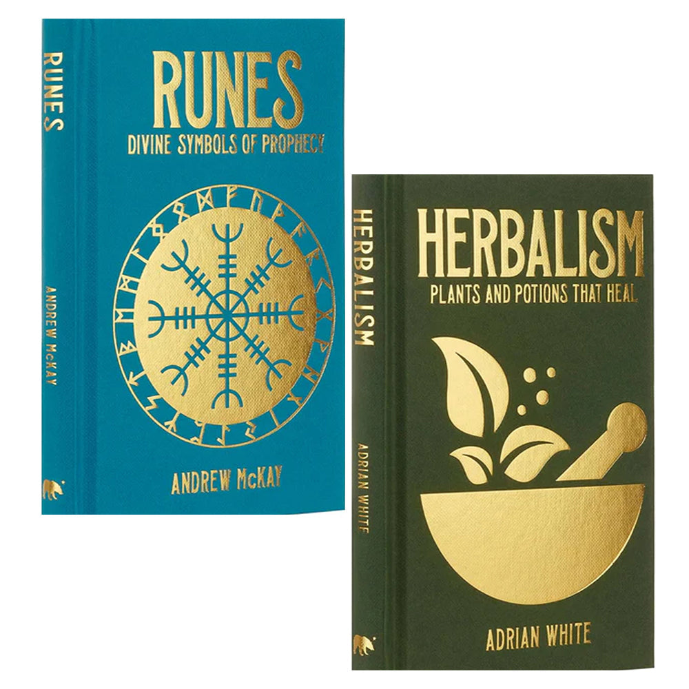 Herbalism by Adrian White, Runes: Divine Symbols of Prophecy by Adrian White 2 Books Collection Set