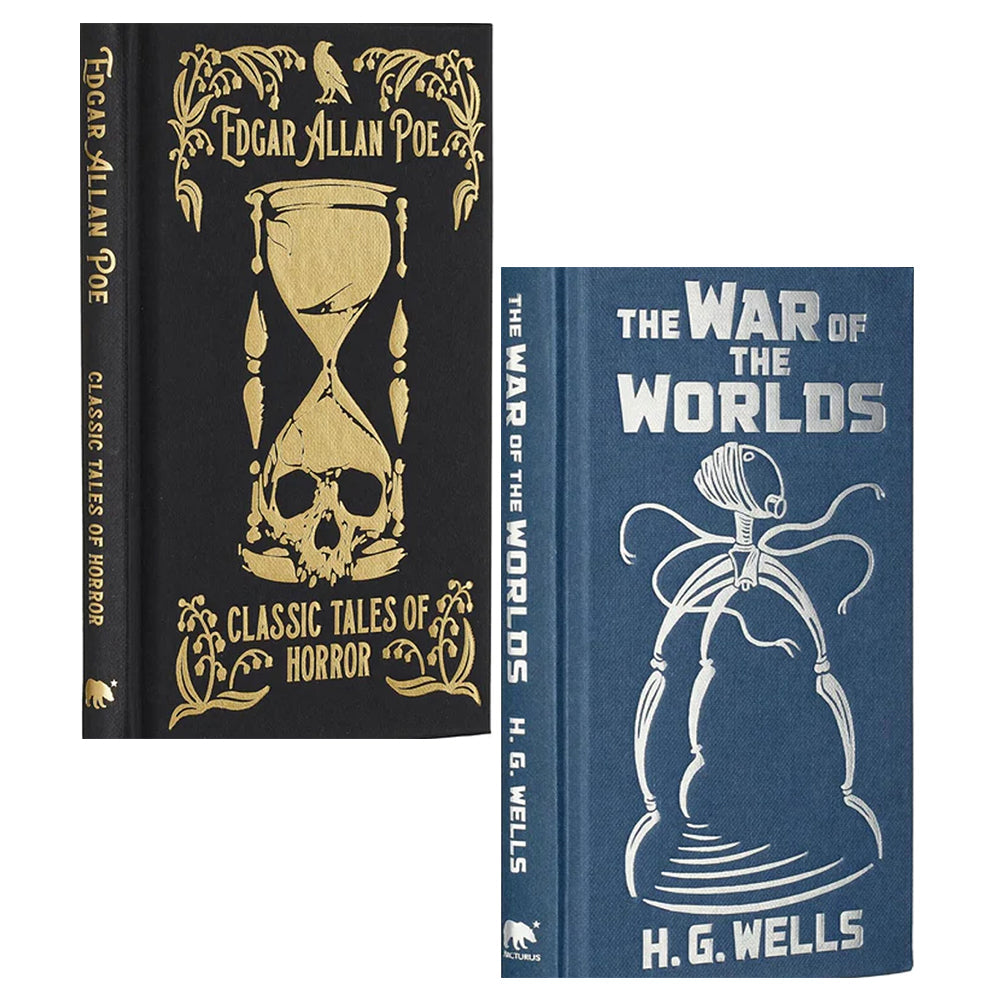 The War of the Worlds by H. G. Wells, Edgar Allan Poe's Classic Tales of Horror by Edgar Allan Poe 2 Books Collection Set