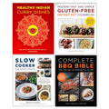 Modern Fast and Simple Gluten-Free, Healthy Indian Curry Dishes, Slow Cooker Lose Weight Forever, Complete BBQ BIBLE 4 Books Collection Set