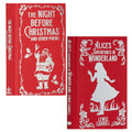 Alice's Adventures In Wonderland, The Night Before Christmas and Other Poems 2 Books Collection Set