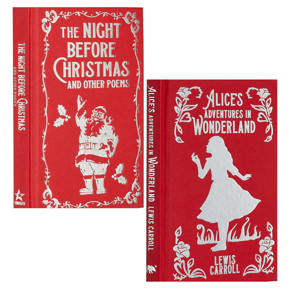 Alice's Adventures In Wonderland, The Night Before Christmas and Other Poems 2 Books Collection Set