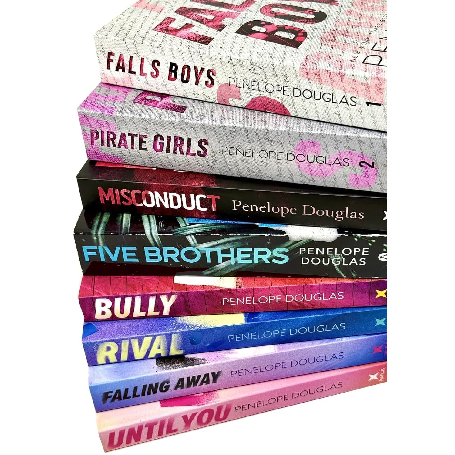 Penelope Douglas Collection 8 Books Set (Until You, Falling Away, Rival, Bully, Five Brothers, Misconduct, Pirate Girls & Falls Boys)