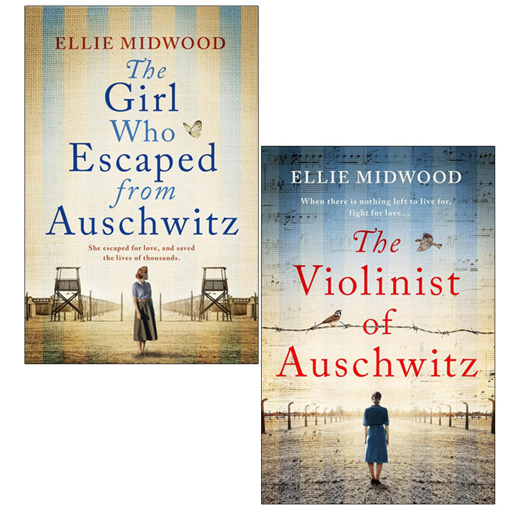 Ellie Midwood 2 Books Collection Set (The Violinist of Auschwitz, The Girl Who Escaped from Auschwitz)