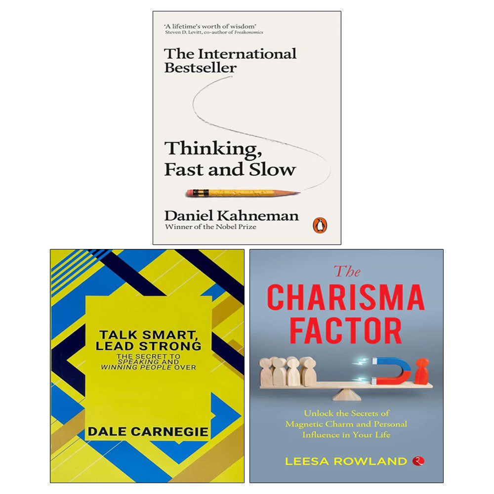 The Charisma Factor, Thinking Fast and Slow, Talk Smart Lead Strong 3 Books Collection Set