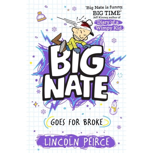 Big Nate Series 4 Books Collection Set By Lincoln Peirce (Strikes Again, Goes for Broke, on a Roll and The Boy with the Biggest Head in the World)
