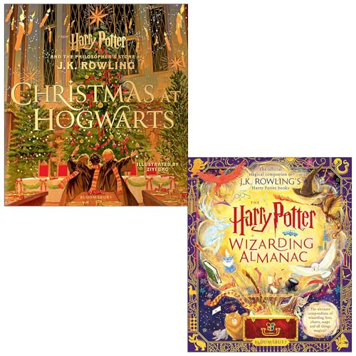 Christmas at Hogwarts and The Harry Potter Wizarding Almanac By J.K. Rowling 2 Books Collection Set