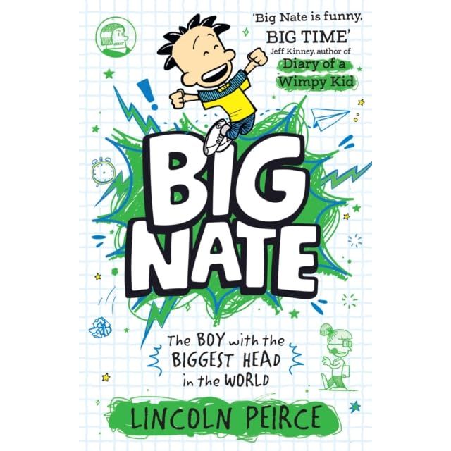 Big Nate Series 4 Books Collection Set By Lincoln Peirce (Strikes Again, Goes for Broke, on a Roll and The Boy with the Biggest Head in the World)