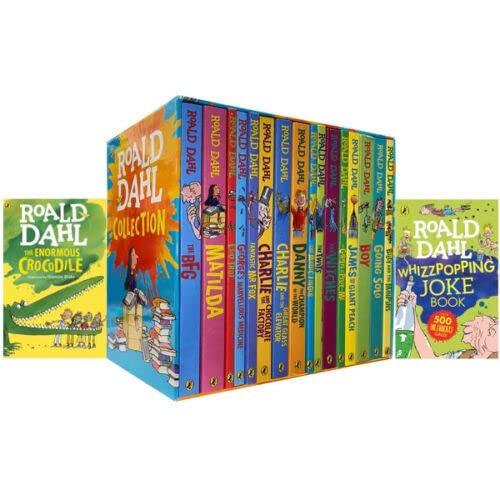 Roald Dahl Collection 18 Books Set Inc The Enormous Crocodile and Whizzpopping Joke Book