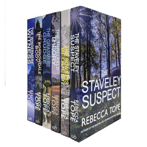 Lake District Mysteries 6 Books Set by Rebecca Tope (Staveley Suspect, Bowness Bequest, Threlkeld Theory, Grasmere Grudge, Borrowdale Body, Windermere Witness)