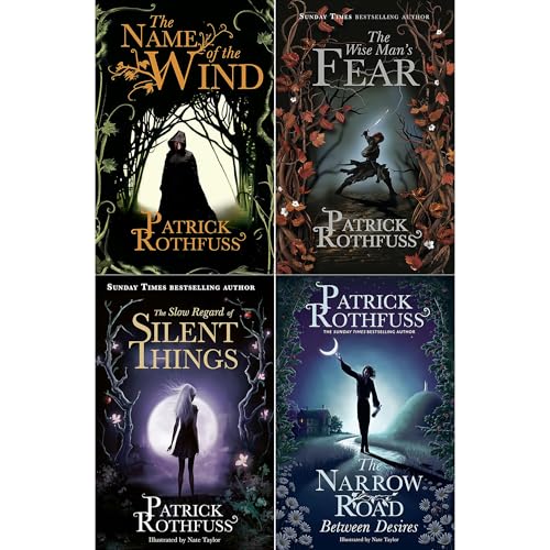 Patrick Rothfuss's Kingkiller Chronicle 4 Books Collection Set (The Name of the Wind, The Wise Man's Fear, More)