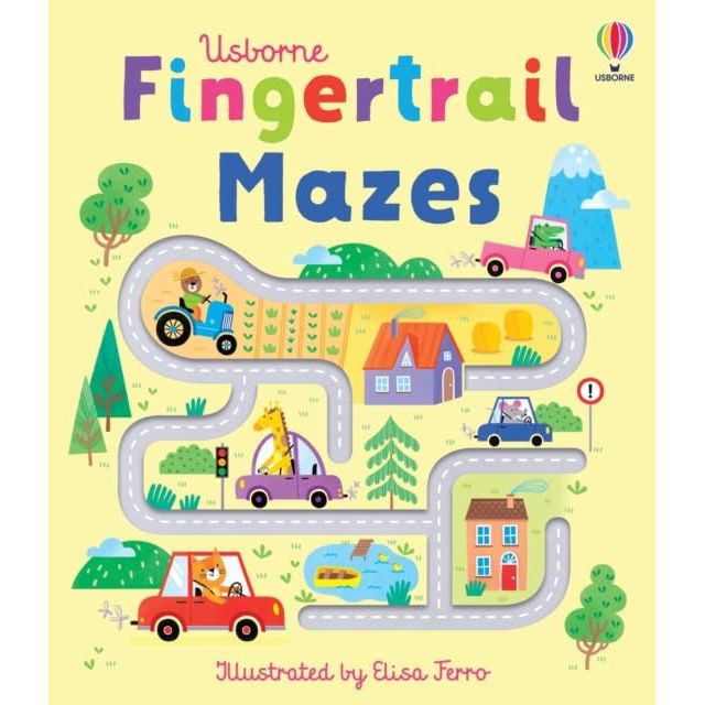Usborne Fingertrails Collection 3 Books Set by Felicity Brooks (Fingertrail Dinosaur Mazes ,Fingertrail Animal Mazes  & Fingertrail Mazes)