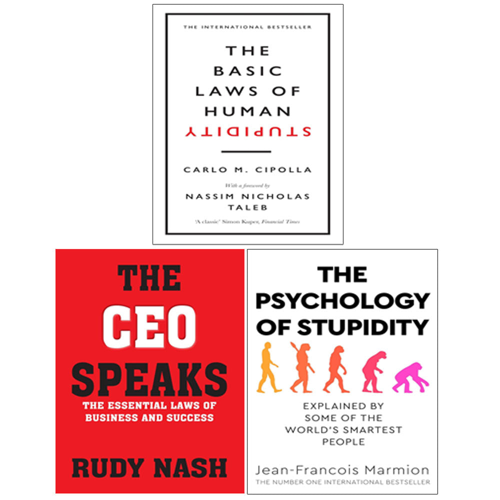 The Basic Laws of Human Stupidity(HB), The Psychology of Stupidity, The CEO Speaks 3 Books Collection Set