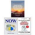 The Power of Habit, UnF#ck Morning Miracle Habits, The Power of Now 3 Books Collection Set