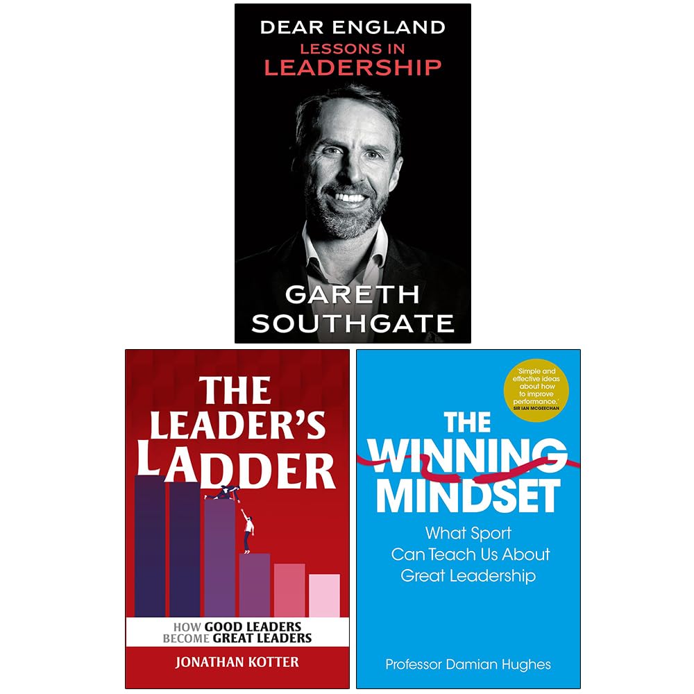 The Leader’s Ladder, Dear England Lessons in Leadership(HB) & The Winning Mindset 3 Books Collection Set