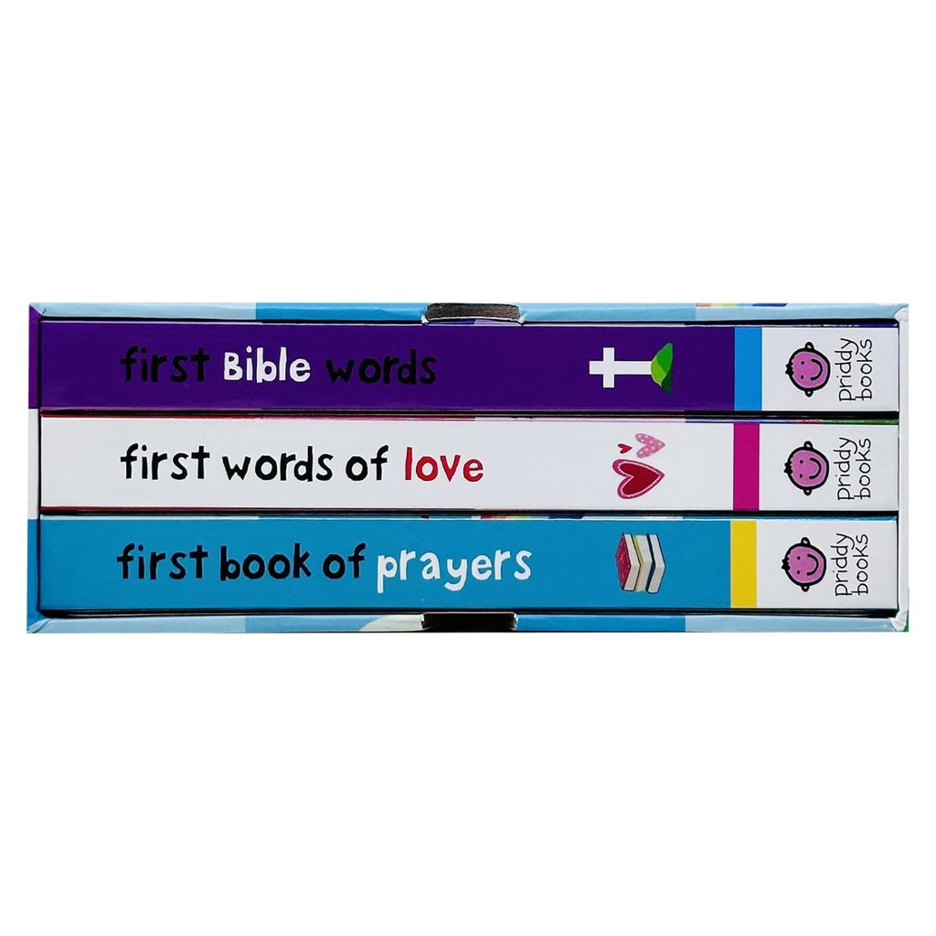 My First Bible and Prayer Library 3 Board Books Collection Set By Roger Priddy (First Book of Prayers, First Words of Love and First Bible Words)