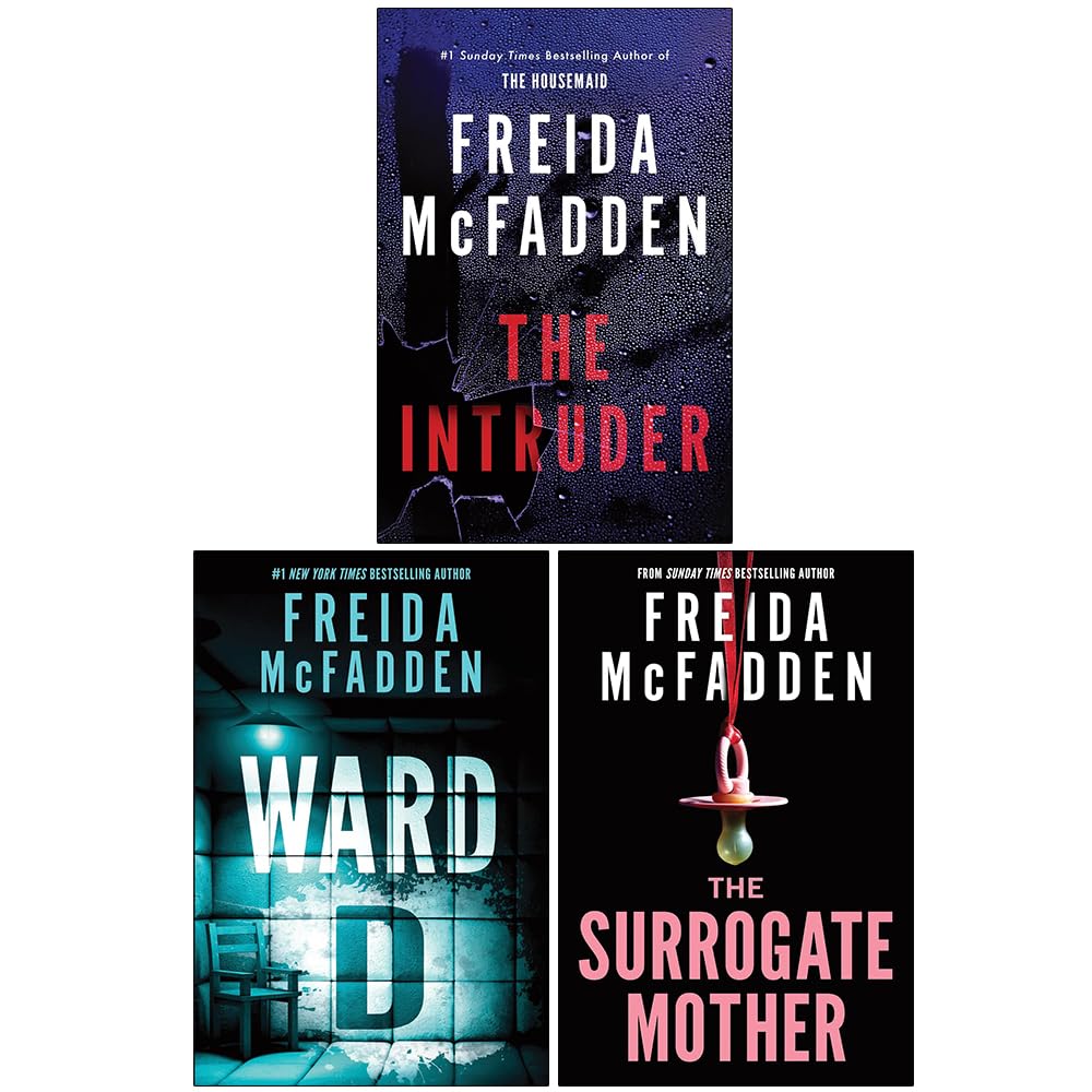 Freida McFadden 3 Books Collection Set (The Intruder, Ward D & The Surrogate Mother)