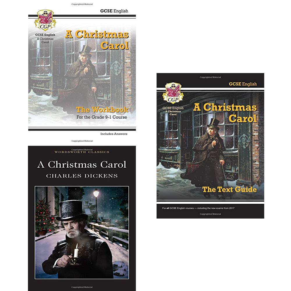 New grade 9-1 gcse english a christmas carol workbook 3 books collection set