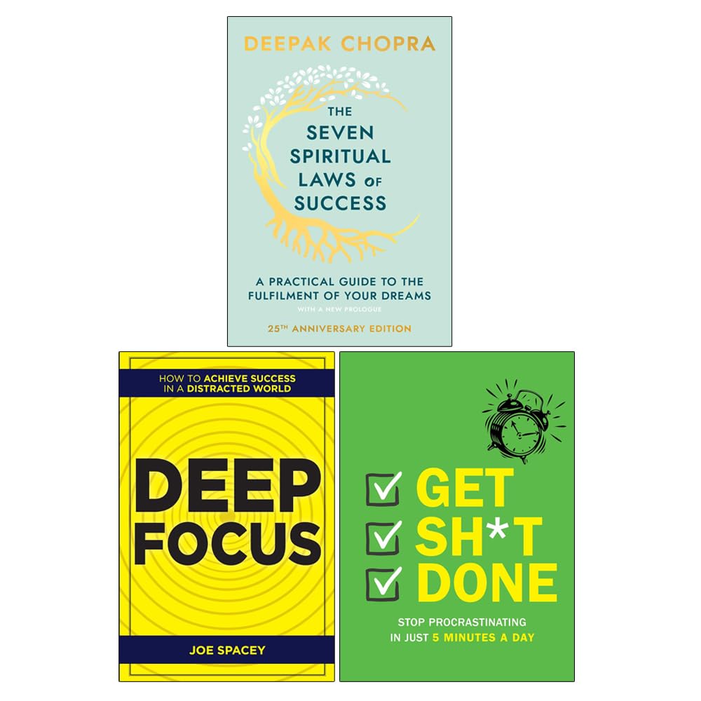 Seven Spiritual Laws Of Succes HB,Deepak Chopra,Get Sh*t Done 3 Books Collection Set