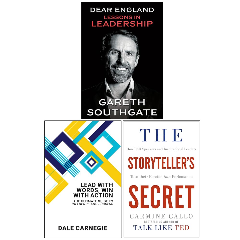 The Storyteller's Secret, Dear England Lessons in Leadership(HB) & Lead With Words Win With Action 3 Books Collection Set